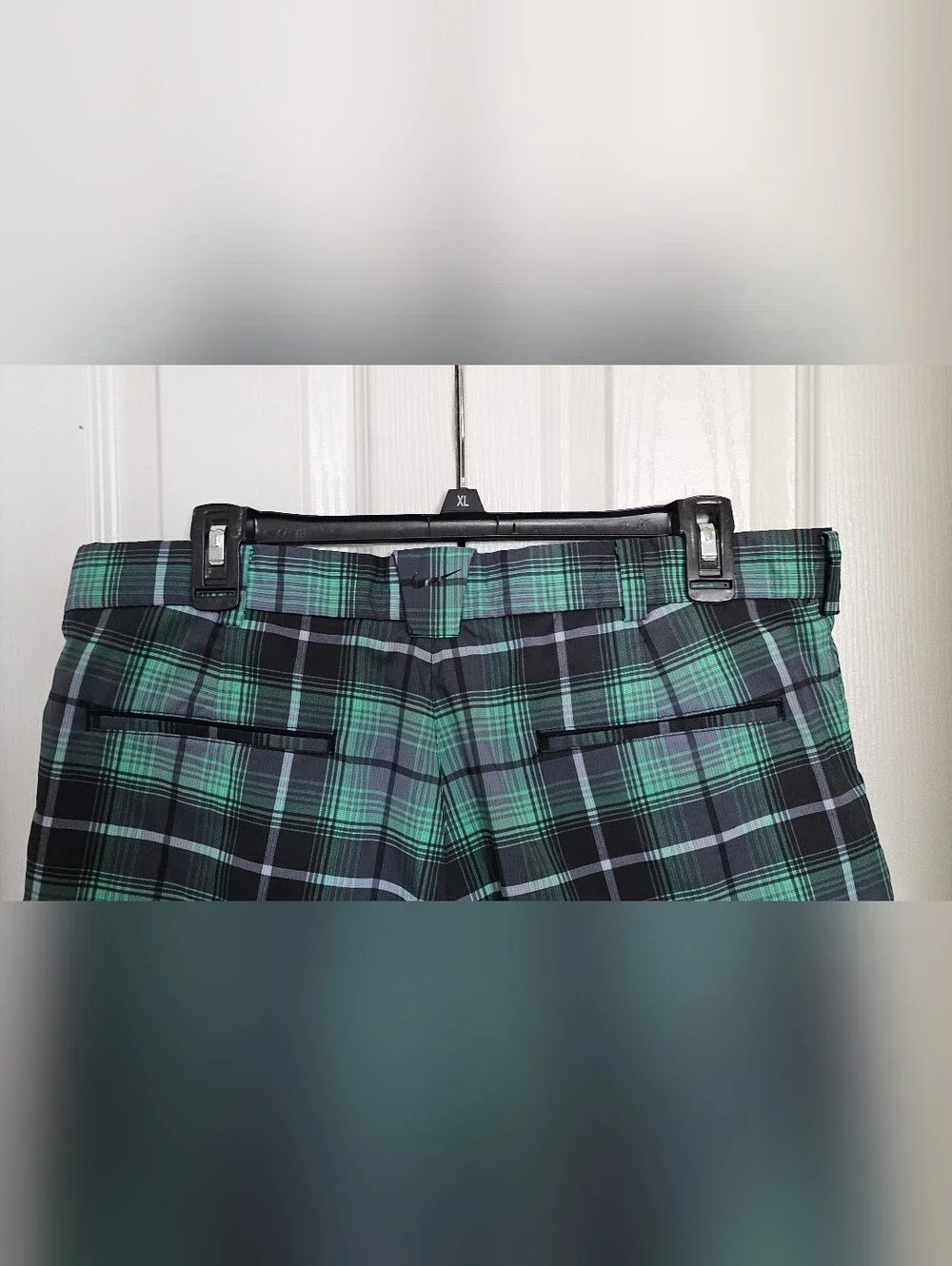 Nike Golf Dri-FIT Tour Performance Plaid Golf Shorts Men's 34 Green Black.